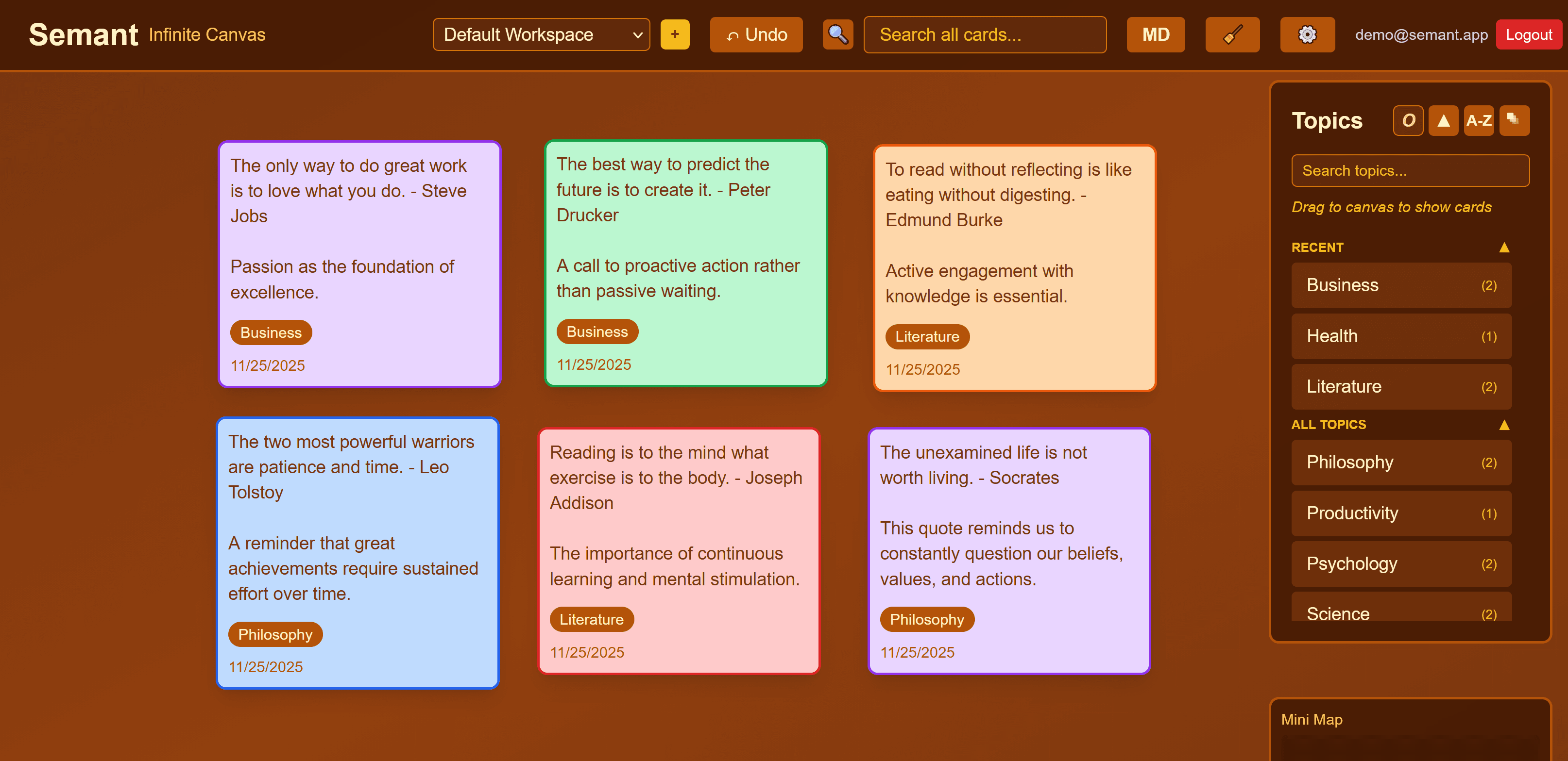 Semant - Visual note-taking canvas